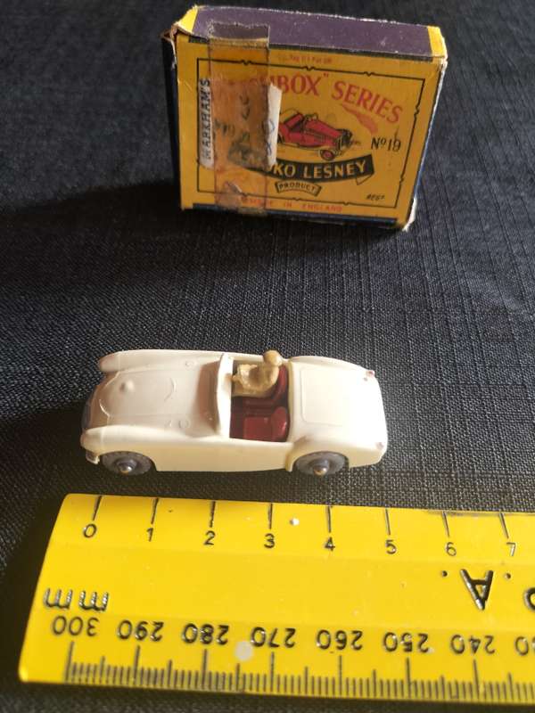 Very Rare Vintage Moko Lesney Match Box Series NO19 -MG.A Sport Car  - Made in England