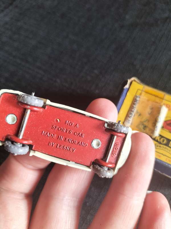 Very Rare Vintage Moko Lesney Match Box Series NO19 -MG.A Sport Car  - Made in England