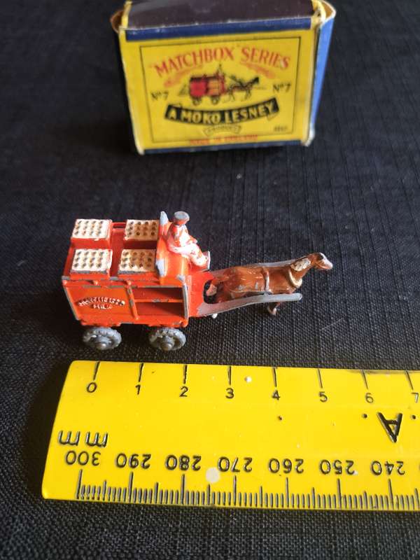 Very Rare Vintage Moko Lesney Match Box Series NO7 - Horse Drawn Milk Float  - Made in England