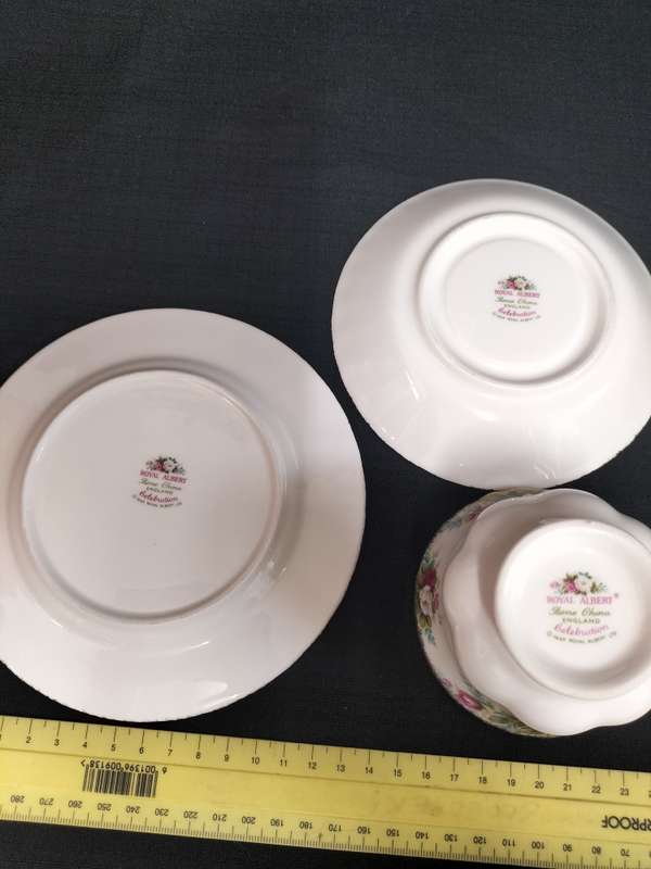 Beautiful Vintage Royal Albert Celebration Tea Trio - Made in England - Good Condition