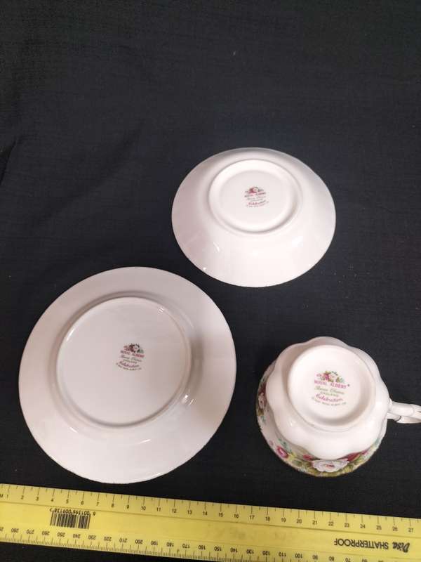 Beautiful Vintage Royal Albert Celebration Tea Trio - Made in England- Good Condition