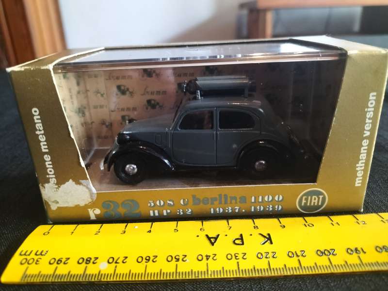 Vintage Brumm Fiat 508C Berlina 1100 R 32 - Scale 1/43 - 1937-1939 - Methane Version -Good Condition