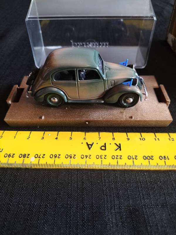 Vintage Brumm R34 1937-1939 Fiat Berlina - 508C -1100 - HP32 - Armed Forced Version - Good Condition