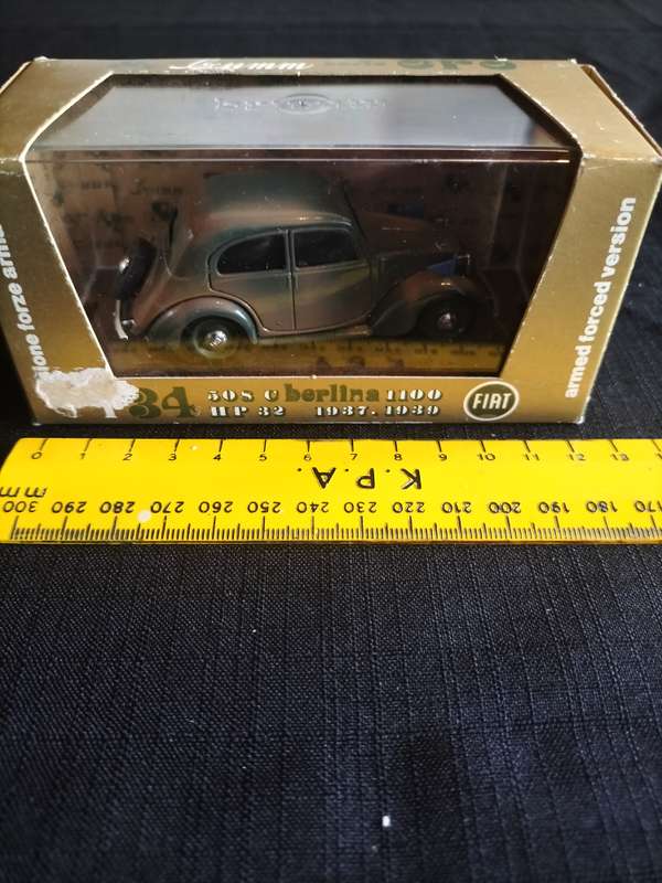 Vintage Brumm R34 1937-1939 Fiat Berlina - 508C -1100 - HP32 - Armed Forced Version - Good Condition