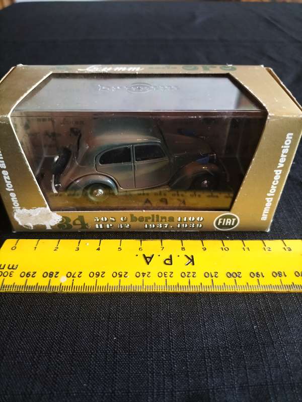 Vintage Brumm R34 1937-1939 Fiat Berlina - 508C -1100 - HP32 - Armed Forced Version - Good Condition