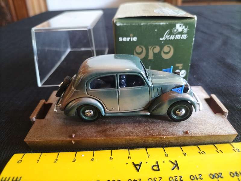 Vintage Brumm R34 1937-1939 Fiat Berlina - 508C -1100 - HP32 - Armed Forced Version - Good Condition
