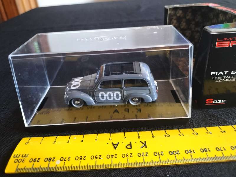 Vintage Brumm 000 Commissari Di Gara Fiat 500C Belvedere 38A Targa Florio 1954- Scale 1:43 -N0 1275