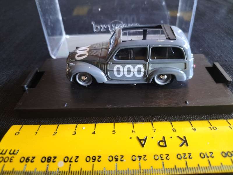 Vintage Brumm 000 Commissari Di Gara Fiat 500C Belvedere 38A Targa Florio 1954- Scale 1:43 -N0 1275