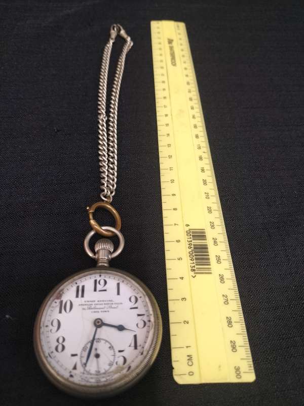 American Swiss Union Special Pocket Watch With Chain