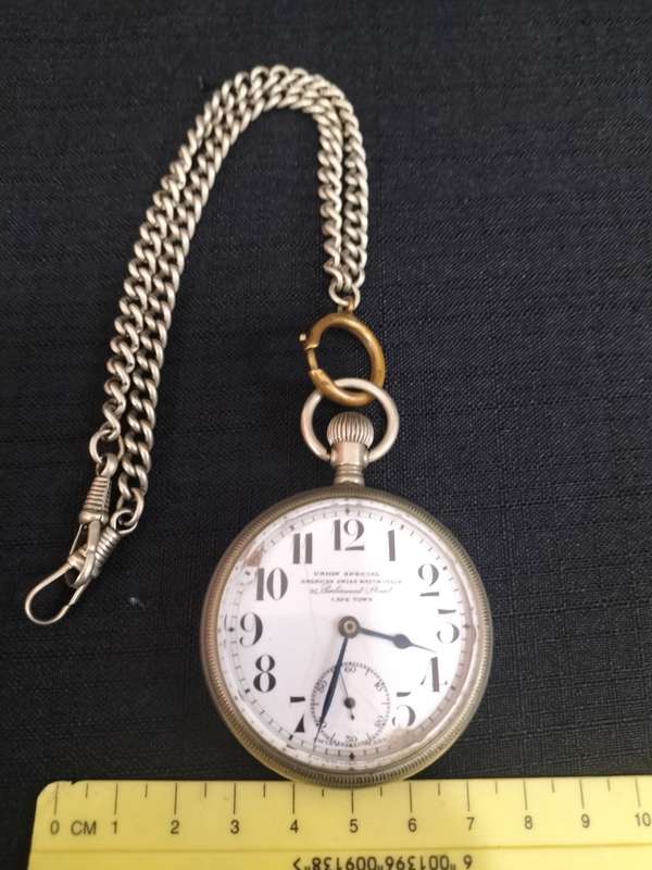 American Swiss Union Special Pocket Watch With Chain