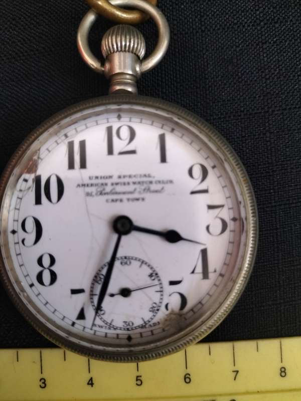 American Swiss Union Special Pocket Watch With Chain