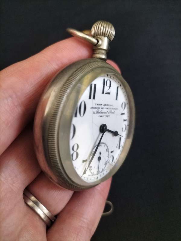 American Swiss Union Special Pocket Watch With Chain