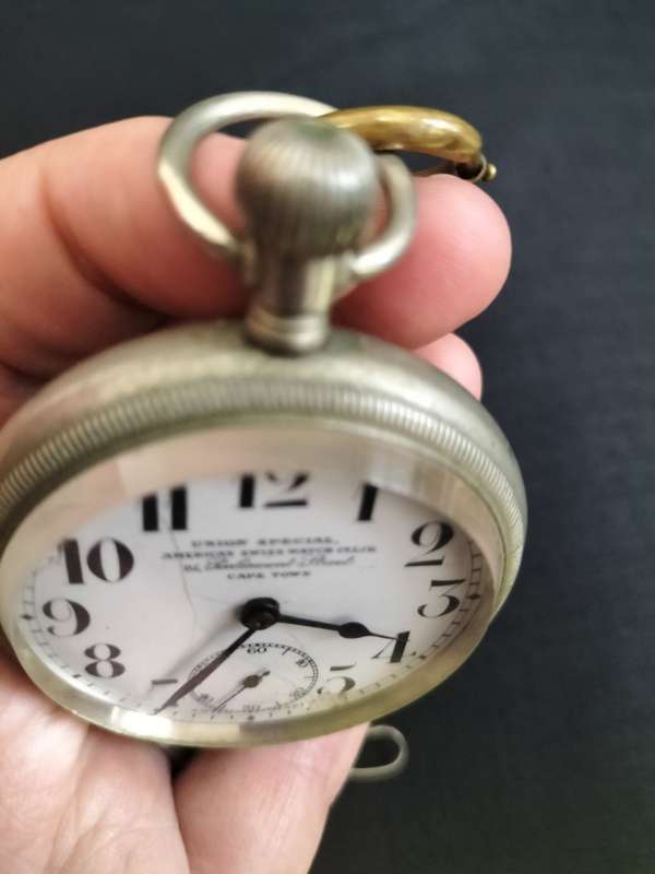 American Swiss Union Special Pocket Watch With Chain