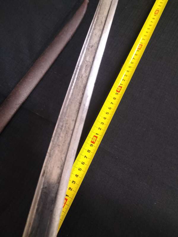 Antique U.S. Civil War Confederate M1855 Style Saber Bayonet with Metal Scabbard   - See Description