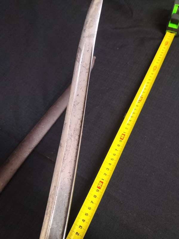 Antique U.S. Civil War Confederate M1855 Style Saber Bayonet with Metal Scabbard   - See Description