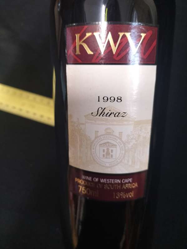 Vintage 1998 Vintage KWV Shiraz  - 750ml - Sealed