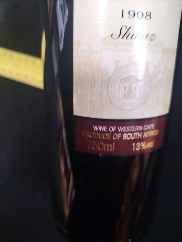 Vintage 1998 Vintage KWV Shiraz  - 750ml - Sealed