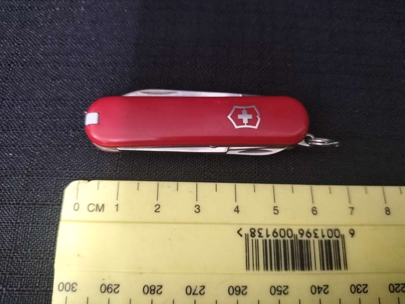 Victorinox Switzerland Stainless Steel Function Transparent Red Pocket Knife  - In Good Condition
