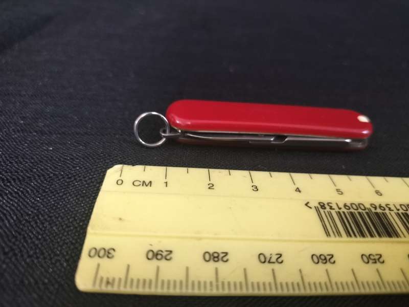 Victorinox Switzerland Stainless Steel Function Transparent Red Pocket Knife  - In Good Condition