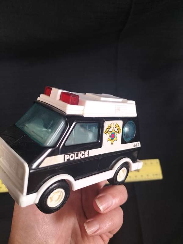 Rare Vintage Buddy L Corp 1970's Petrol Police Van - Made in Japan