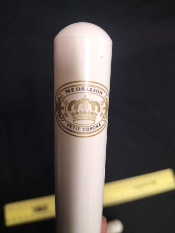 Two Medallion Petit Corona Cigars in Their Aluminum Tubes - From Havana Tobacco -Good Condition