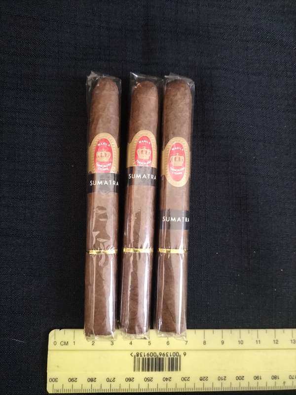 Three Sumatra Manila Tabacalera Cigars - Sealed -Made in The Philippines - See Description