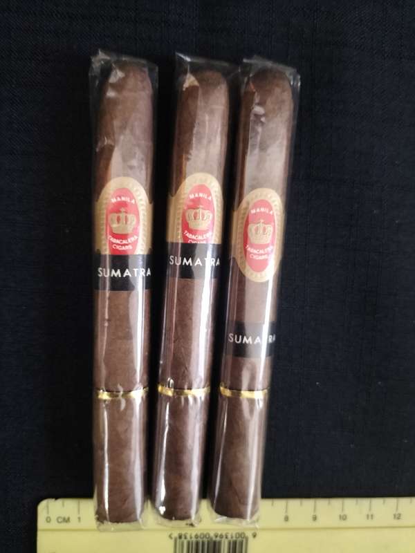 Three Sumatra Manila Tabacalera Cigars - Sealed -Made in The Philippines - See Description
