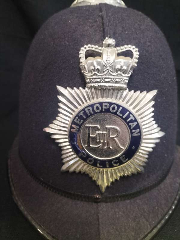 Vintage British Metropolitan Police Helmet