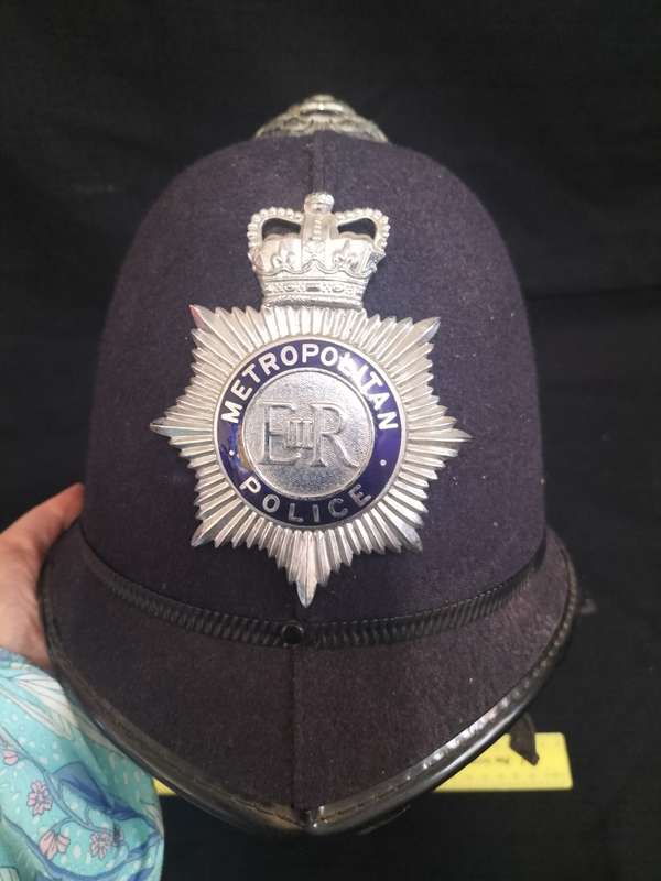 Vintage British Metropolitan Police Helmet