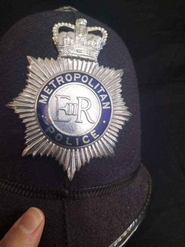 Vintage British Metropolitan Police Helmet