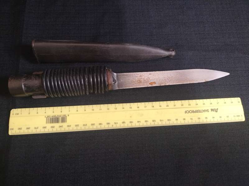 Vintage Bayonet with a Plastic Sheath - Good Condition - See Description