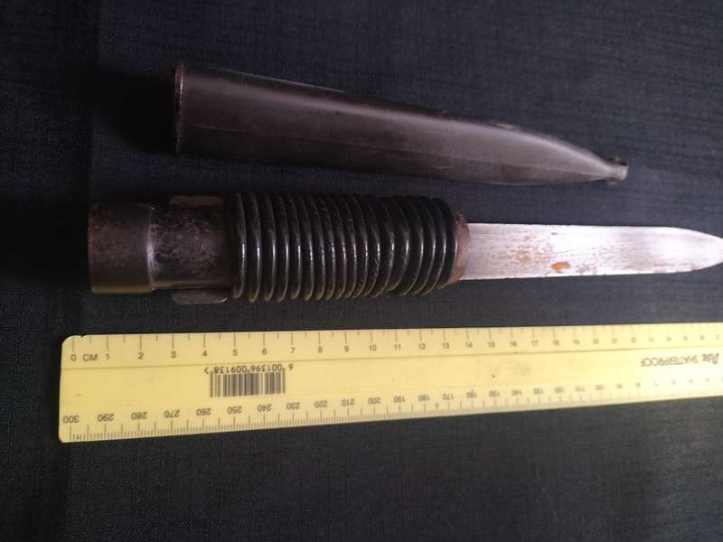 Vintage Bayonet with a Plastic Sheath - Good Condition - See Description