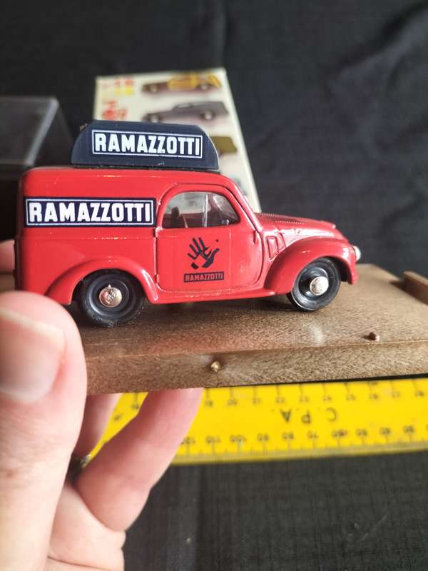 Vintage Brumm Serie  R053 -Fiat 500 Van Ramazzoti 1949 RED- Good Condition