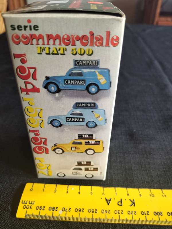 Vintage Brunn Serie R56 Commerciale Fiat 500 Ramazzoti -Scale 1/43 -Made in Italy -Good Condition