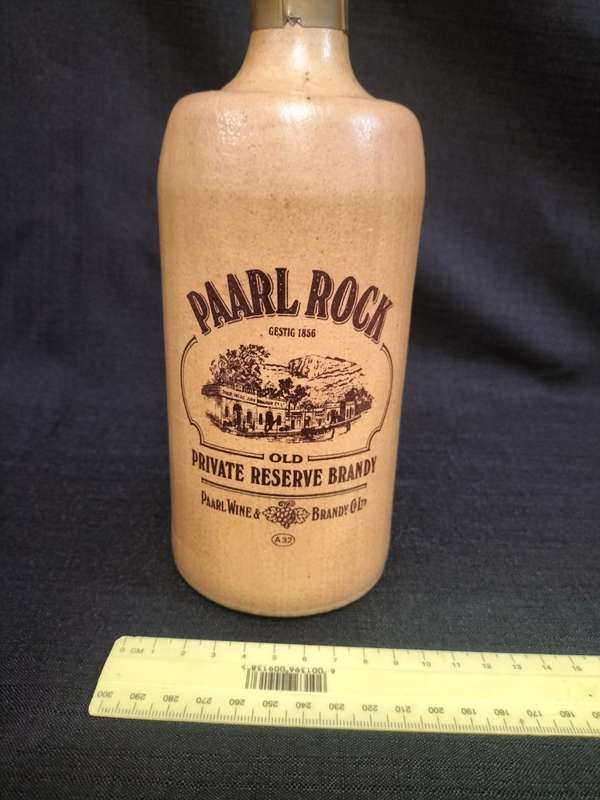 Vintage Paarl Rock 1856 Private Reserve Brandy Stoneware - Sealed - Good Condition
