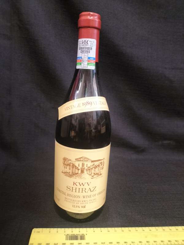 Vintage 1989 Vintage KWV Shiraz  - 750ml - Sealed - Bottled by KWV