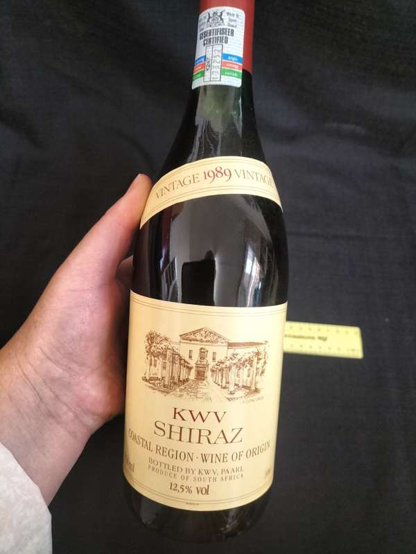 Vintage 1989 Vintage KWV Shiraz  - 750ml - Sealed - Bottled by KWV