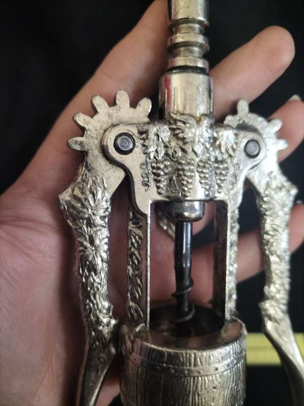Vintage Botticelli Grape Wine Winged Corkscrew Bottle Opener - Made in Italy