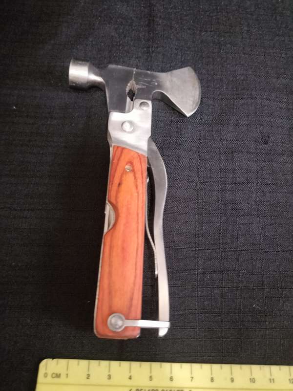 Stainlesss Steel Multifunction Hammer Axe Camping Gear Multi Tool