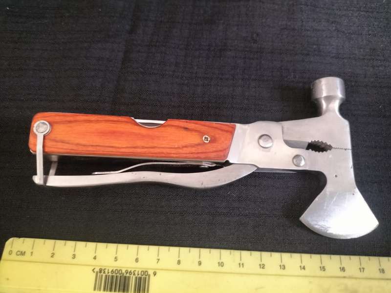 Stainlesss Steel Multifunction Hammer Axe Camping Gear Multi Tool