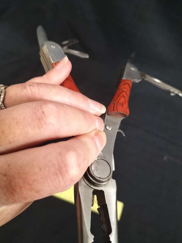 Stainless Steel Multifunction Pliers Dubble Sided Wood Inset Handles Multi Tool