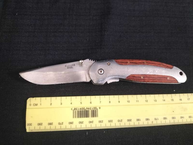 Vintage Stainless Steel Pocket Folding Knife With Belt Clip