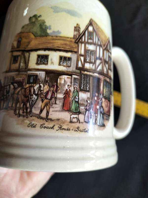 Vintage Elijah Cotton LTD -Lord Nelson Ware Staffordshire England Mug/ Tankard - Old Coach House