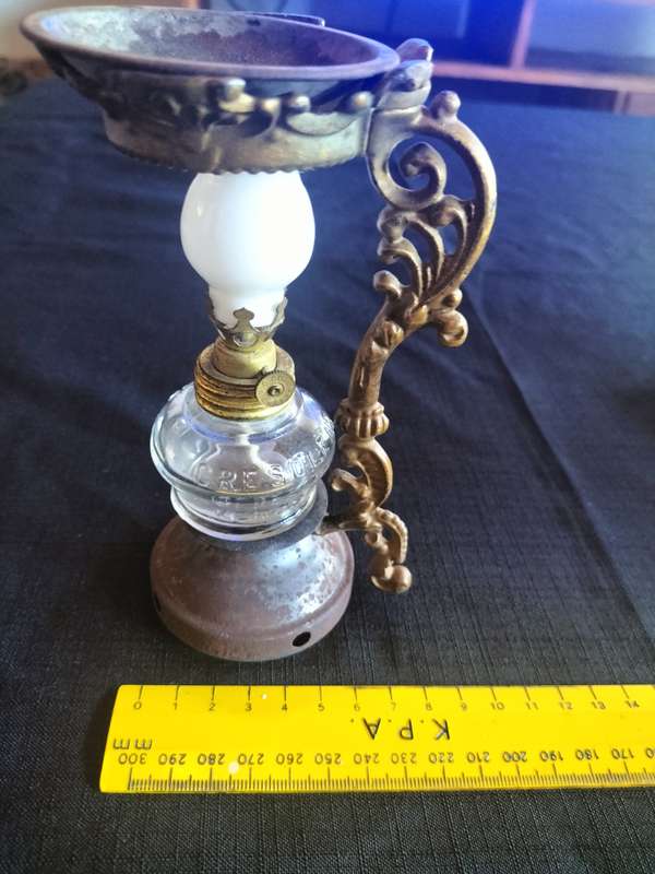 Antique Late 1800's Vapo Cresolene Vaporizer Victorian Medicine Oil Kerosene Lamp Brass Ornate