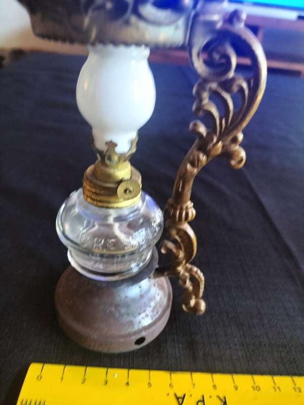 Antique Late 1800's Vapo Cresolene Vaporizer Victorian Medicine Oil Kerosene Lamp Brass Ornate