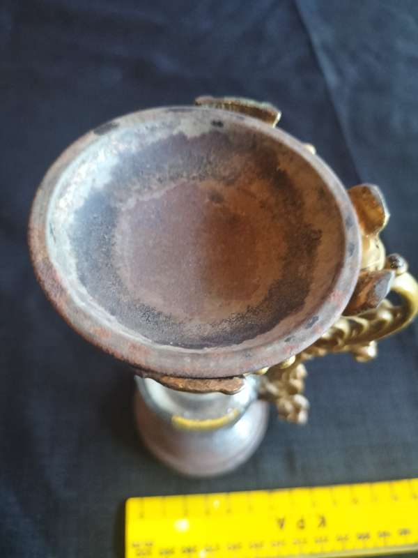 Antique Late 1800's Vapo Cresolene Vaporizer Victorian Medicine Oil Kerosene Lamp Brass Ornate