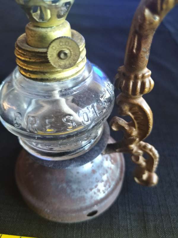 Antique Late 1800's Vapo Cresolene Vaporizer Victorian Medicine Oil Kerosene Lamp Brass Ornate