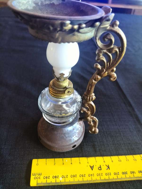 Antique Late 1800's Vapo Cresolene Vaporizer Victorian Medicine Oil Kerosene Lamp Brass Ornate
