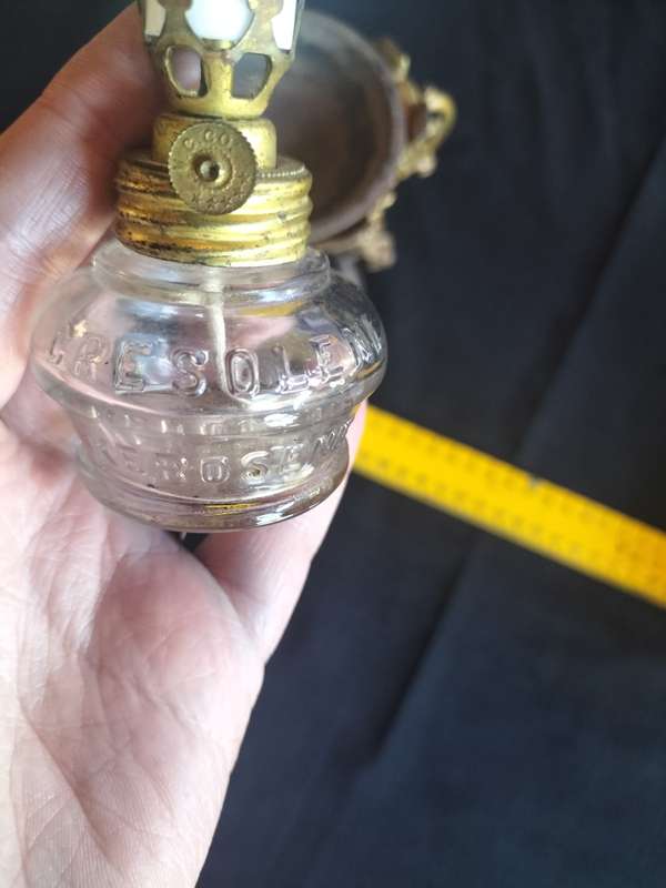 Antique Late 1800's Vapo Cresolene Vaporizer Victorian Medicine Oil Kerosene Lamp Brass Ornate