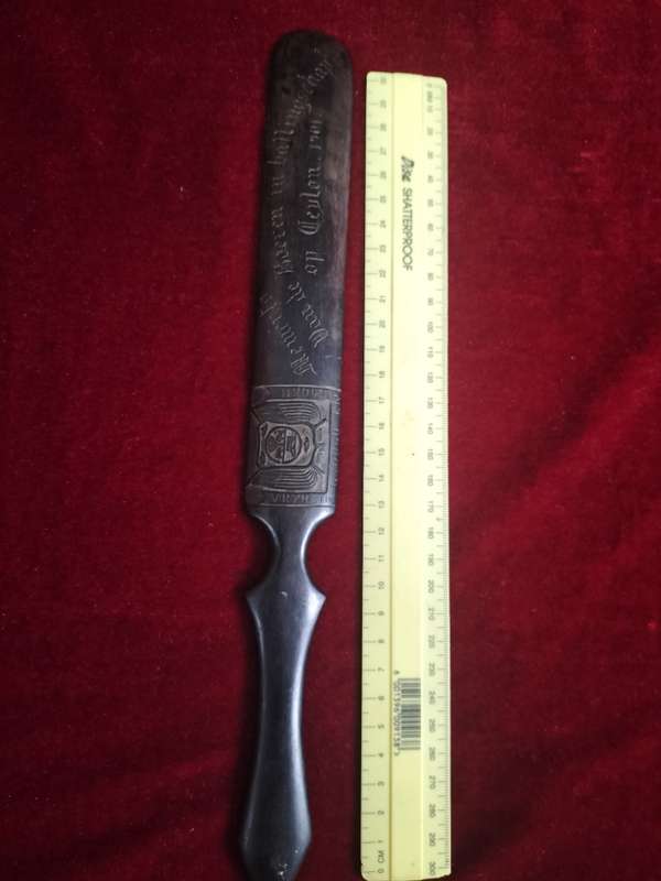 1901 Ceylon P.O.W Anglo Boer War Ebony Page Turner Inscribed